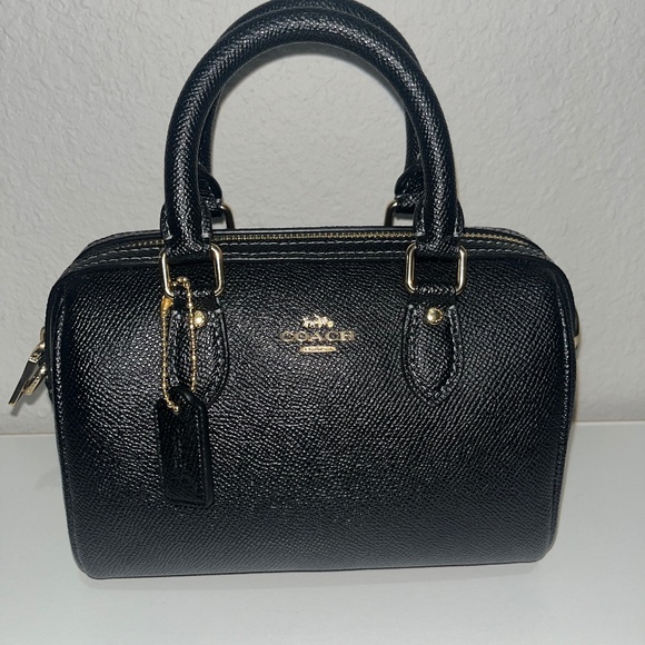 Coach Mini Rowan (Black/Crossgrain Leather) - Picture 1 of 2